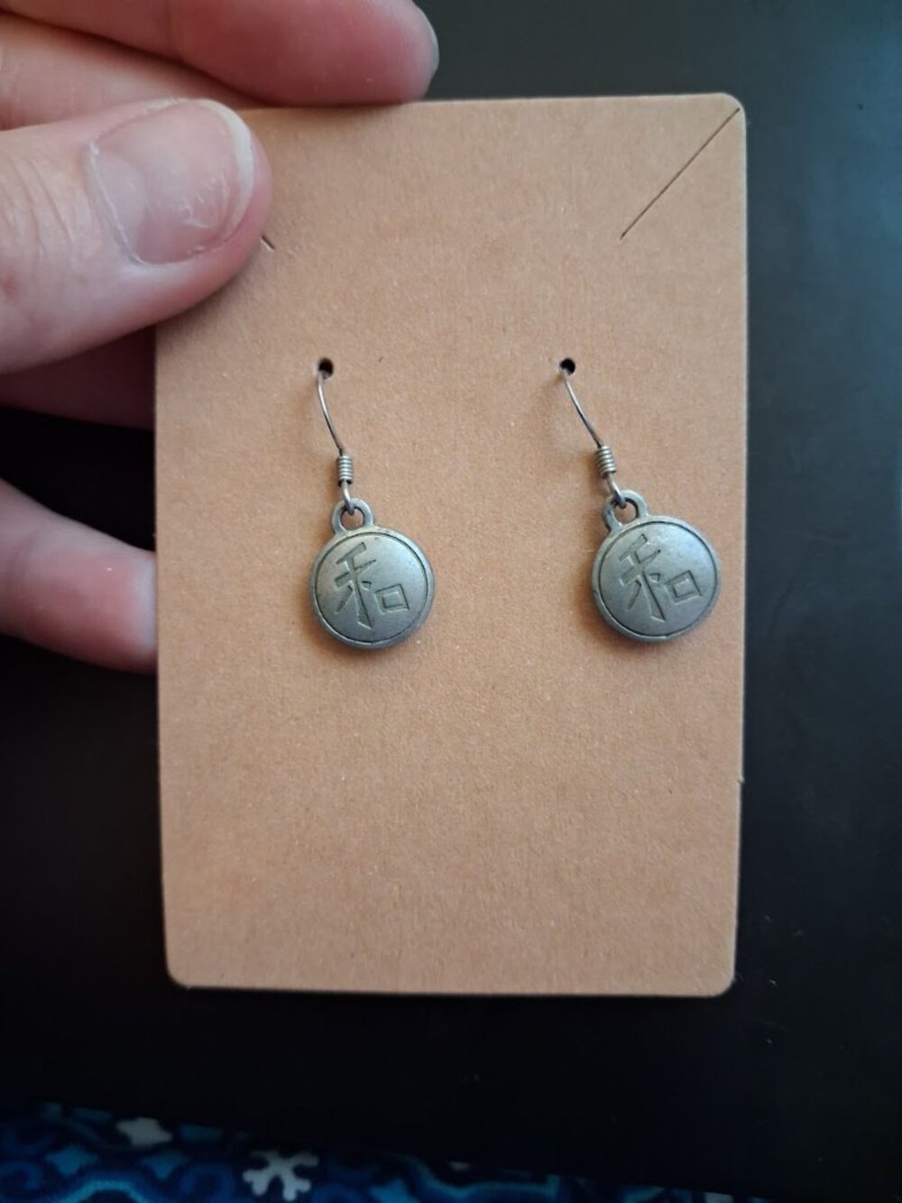 Asian Style Danforth Pewter Dangle Earrings